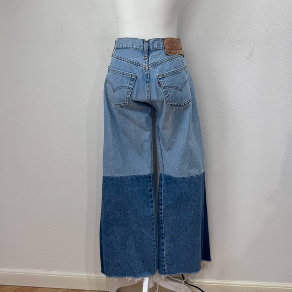 Vintage Levi’s 501s Flare Patchwork Jeans - Picture 2 of 4